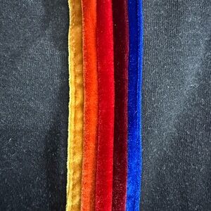 Aviator Nation AV Women’s L Velvet Striped Jogger Sweatpants Charcoal Gray